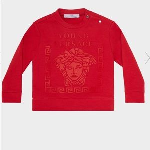 Versace set sweats and crew neck 18/24 months